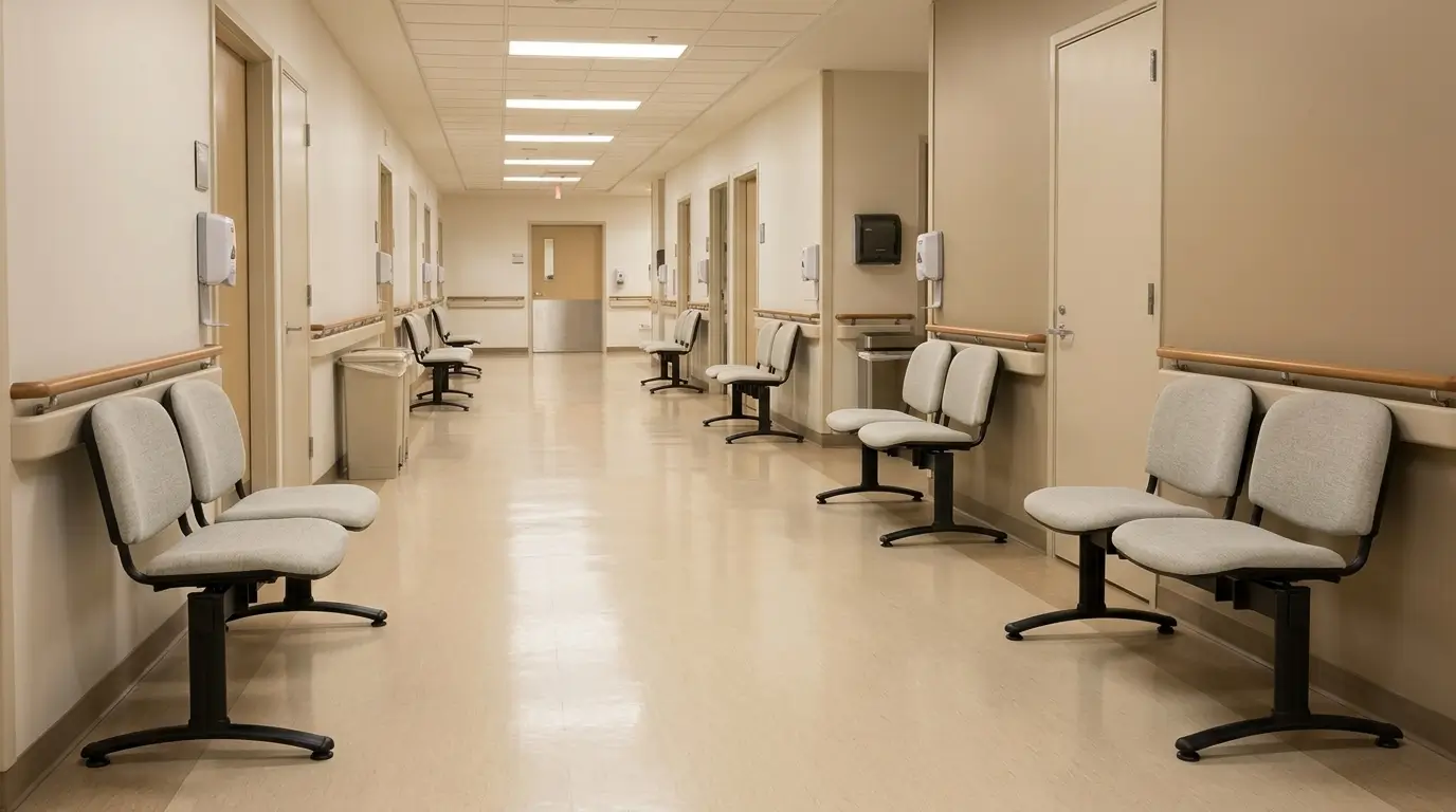 Bănci de așteptare 2 locuri tapițate cu stofă, cabinete medicale