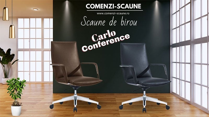 Scaune de birou Carlo Conference din piele eco prezentare interior