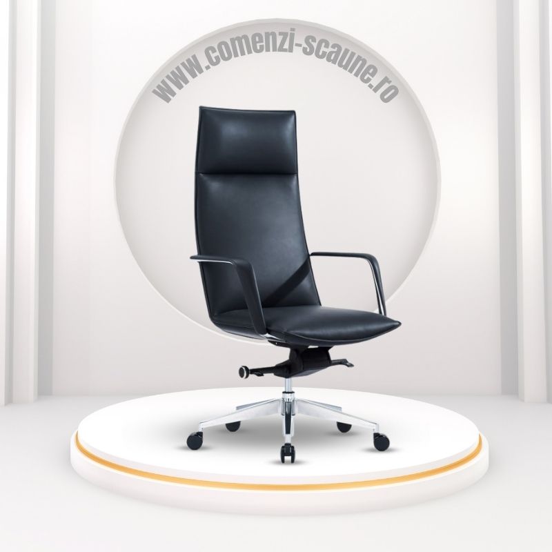 Scaun de birou Carlo Executive din piele eco pe negru