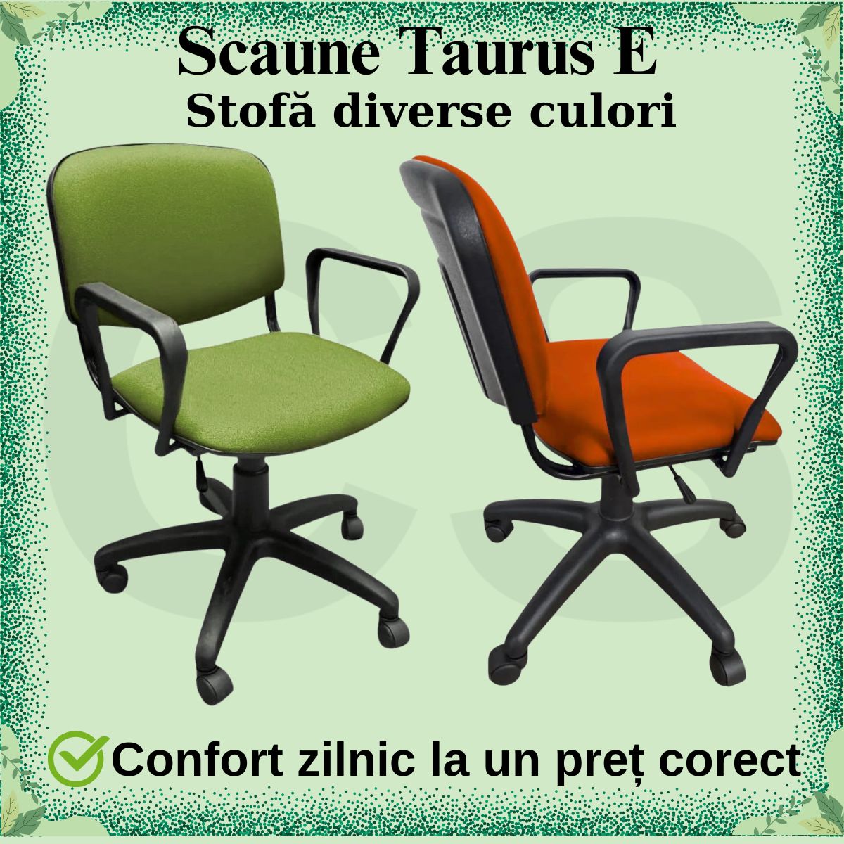 Scaune birou Taurus E – soluții practice pentru orice tip de spațiu de lucru