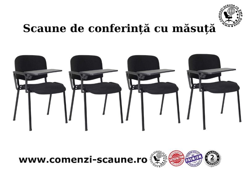 Scaune birou vizitator Felicia cu măsuță rabatabila