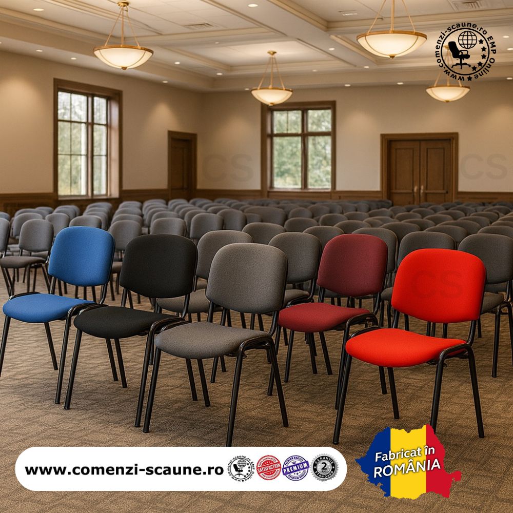 Scaune de conferință Felicia în diverse culori – fabricate în România interior sală de conferințe