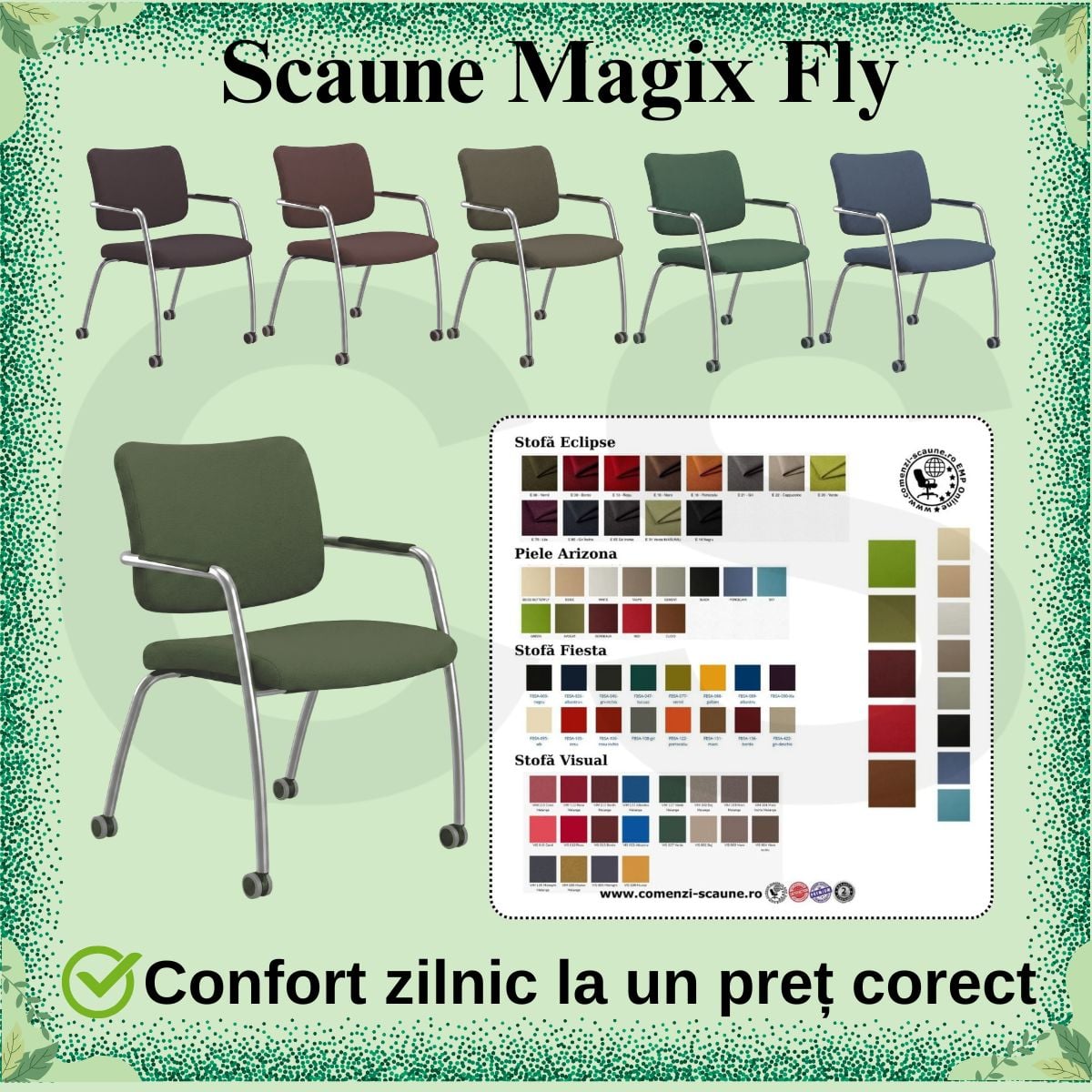 Scaun Magix Fly – confort ergonomic și mobilitate pentru spații moderne