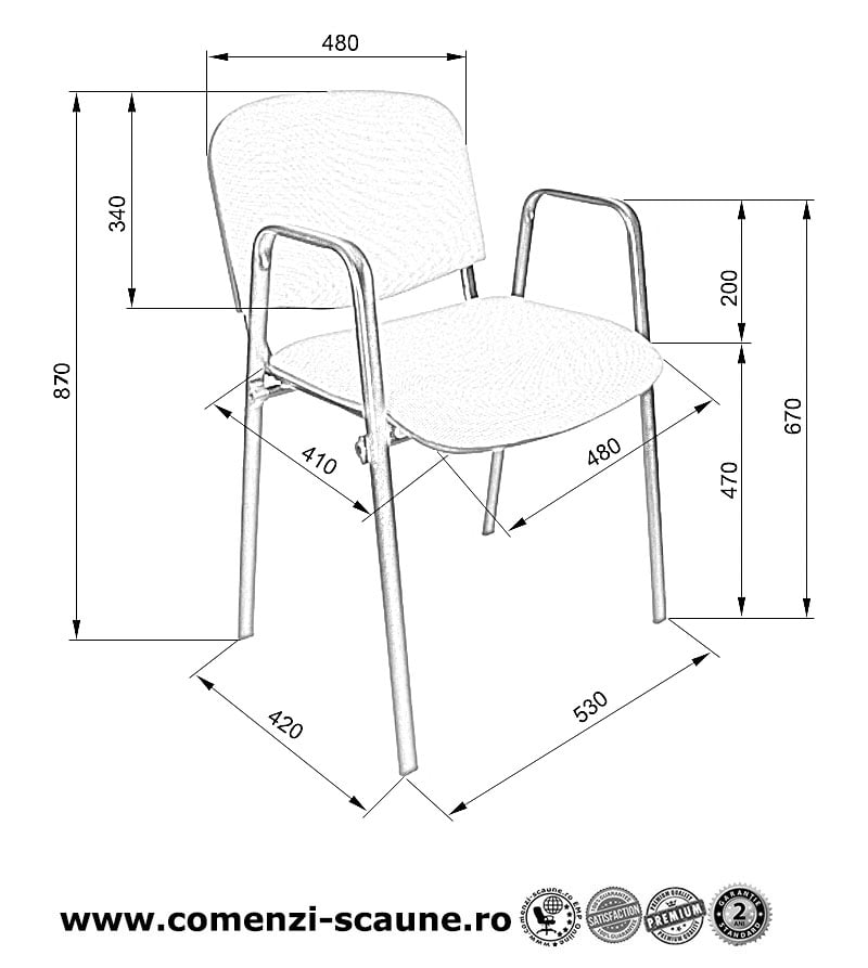 Dimensiune scaun Taurus Maxi TN Antares