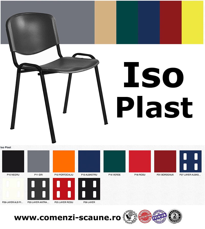Scaune birou vizitator ISO TN Plastic Antares Romania-platic culori