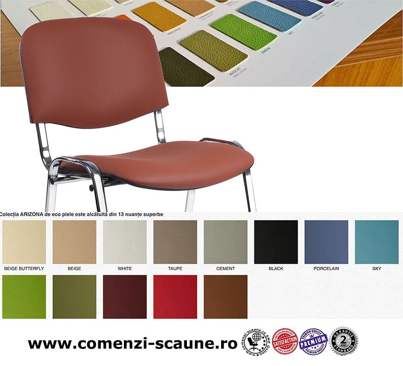 Scaune cromate pentru diverse zone de asteptare piele eco 2