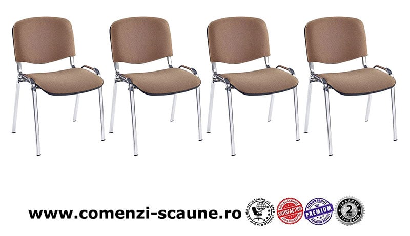 Scaune pe cadru cromat pentru diverse zone de așteptare-4