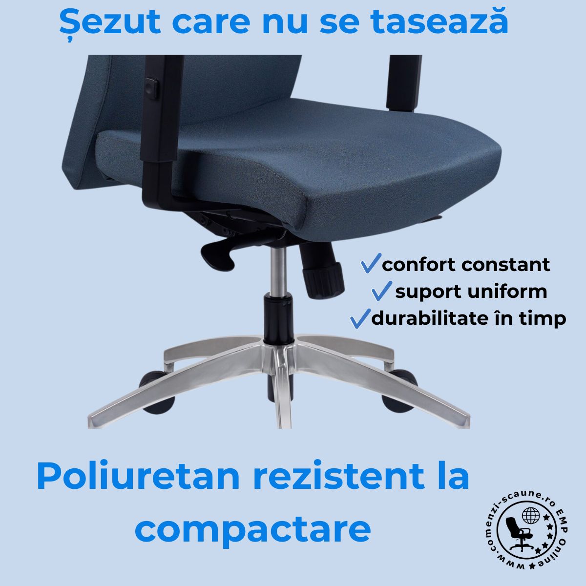Scaune Boston profesionale – confort durabil și mecanism sincron, Comenzi-Scaune 2