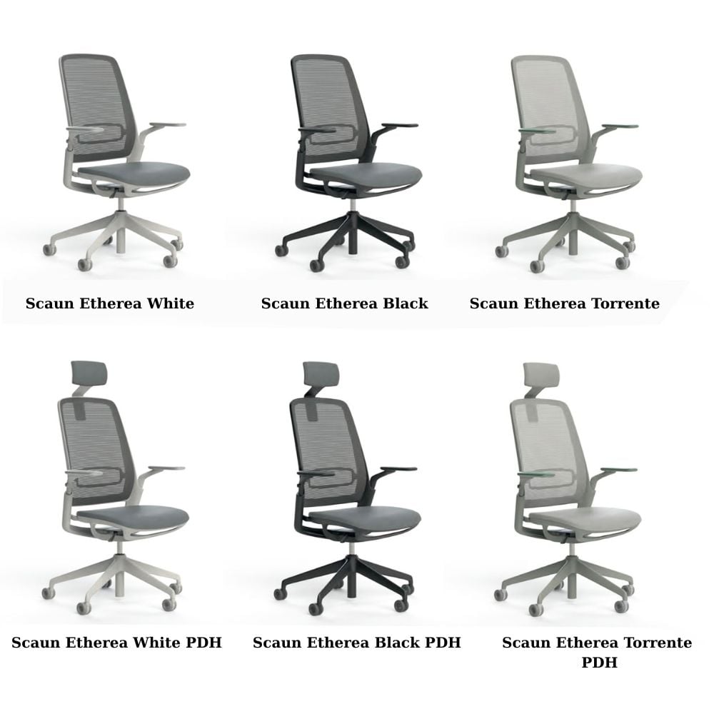 Scaune ergonomice de birou ETHEREA PDH, 3 culori