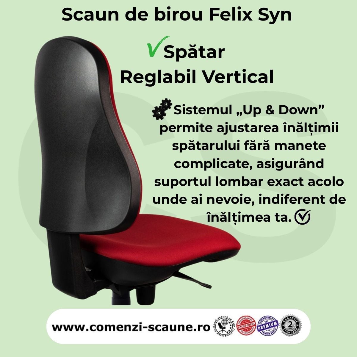 Scaune de birou Felix Syn, rezistente pentru utilizare zilnică CS 3