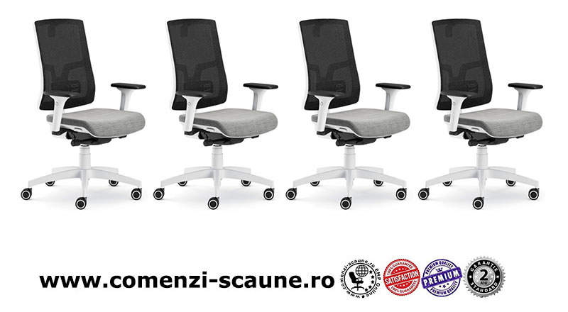 Scaune ergonomice confortabile si relaxante-PURE WHITE MESH