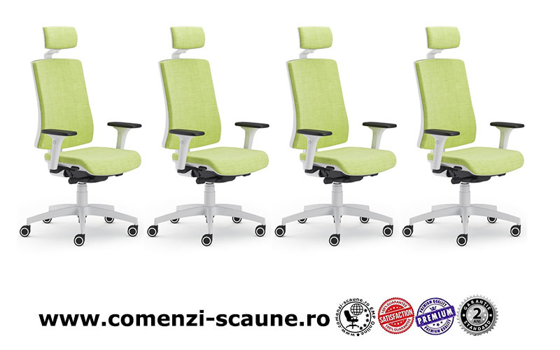 Scaun ergonomic confortabil si relaxant-PURE WHITE T PDH-1