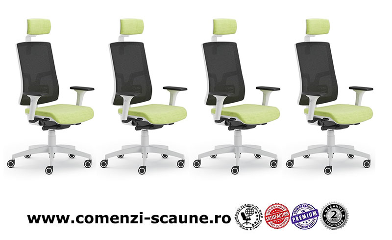 Scaune ergonomice confortabile si relaxante-PURE WHITE MESH PDH