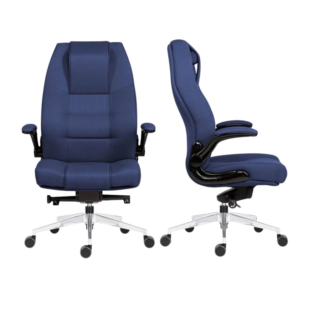 Scaune cu spătar înalt și rezistent Markus culoarea albastru închis