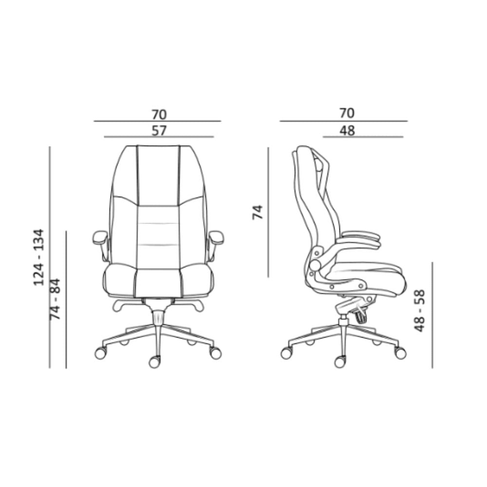 Dimensiune scaun cu spătar înalt și rezistent Markus