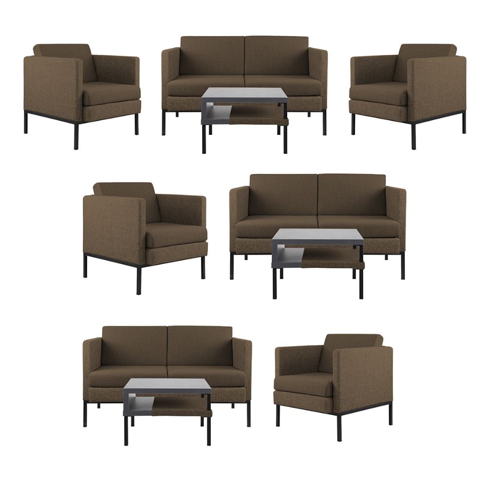 Fotoliu pentru zona de așteptare model Bergamo 100 Maro