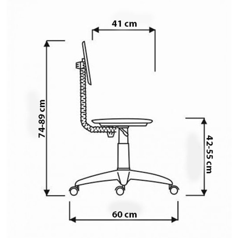 Dimensiuni scaun profesional COROLA  Syn cu șezut și spătar fabricate din lemn