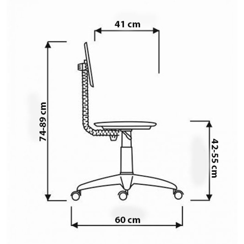 Dimensiuni scaun profesional COROLA cu șezut și spătar fabricate din lemn