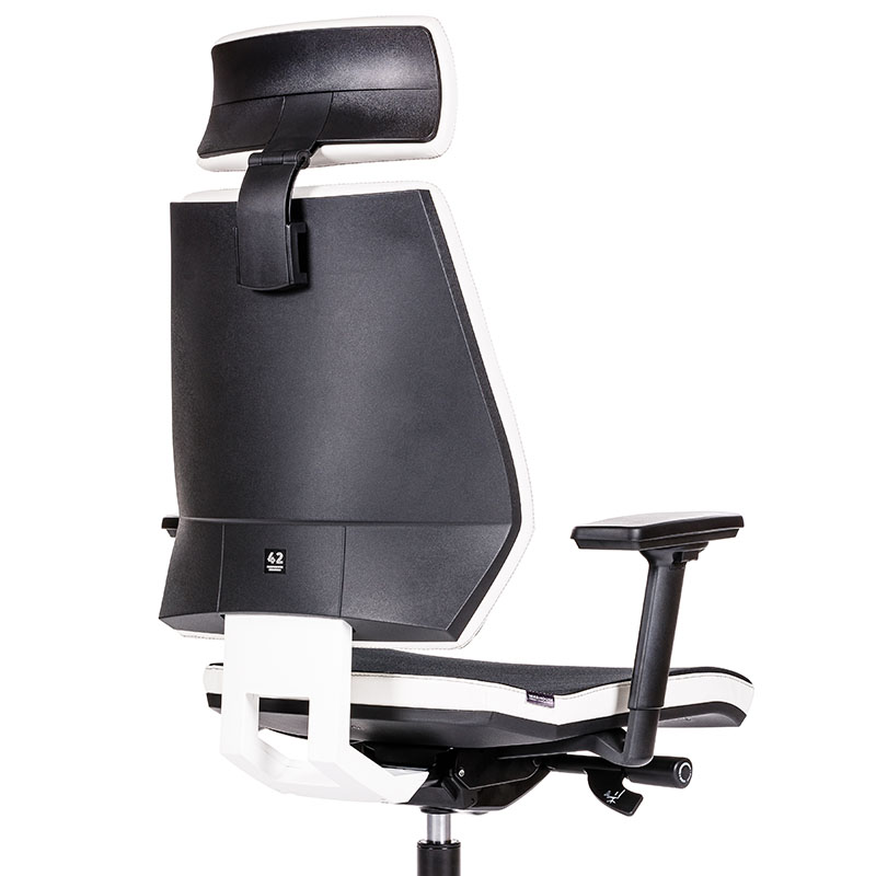 Scaun de gaming si birou tip manager rezistente si confortabile-Model 42 Black and White-2