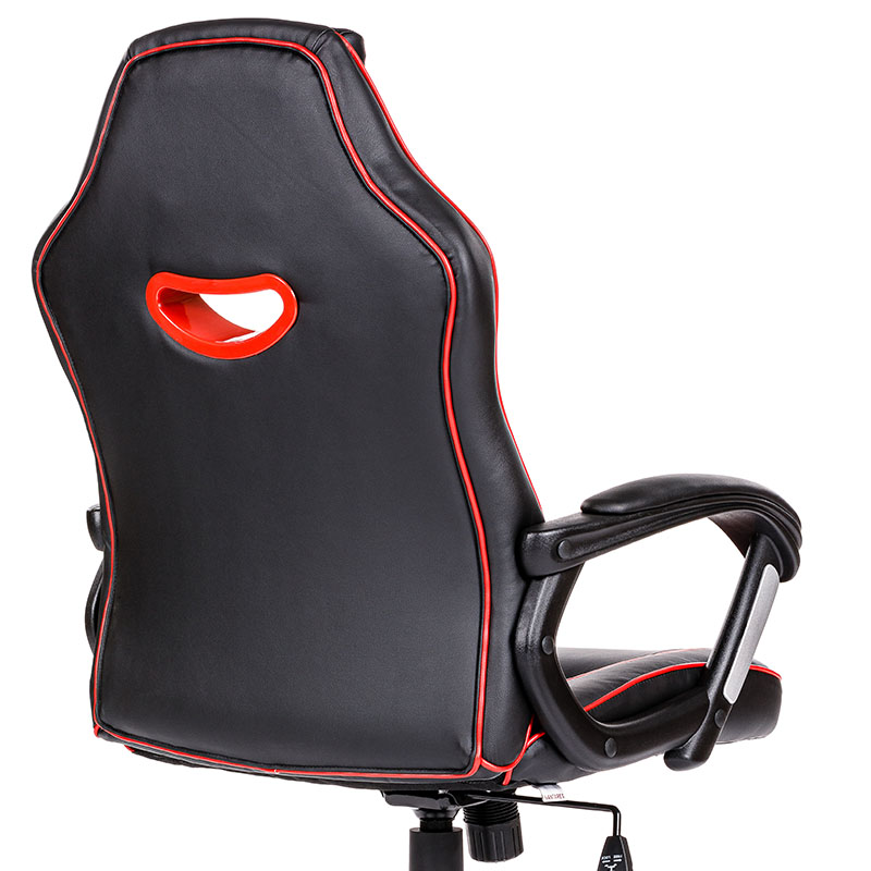 Scaun de gaming și birou confortabil din piele-Raptor Black and Red-2
