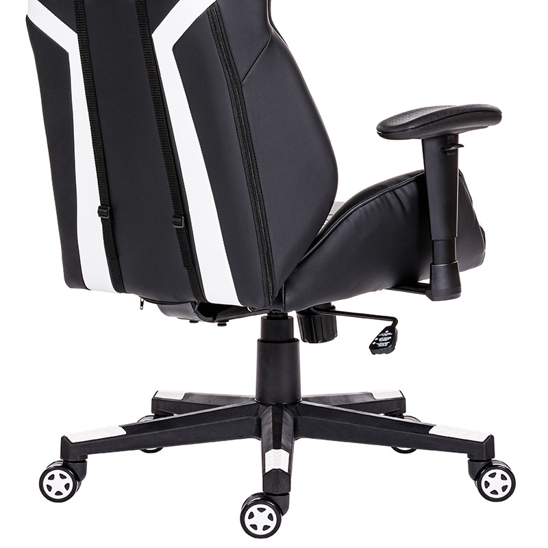 Scaune de gaming și birou elegante și robuste din piele-Venom Black and White-2