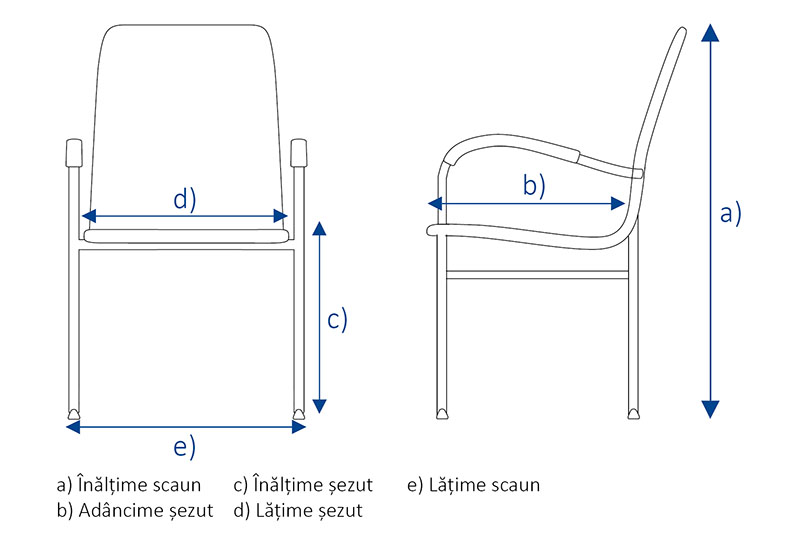 Dimensiuni scaune vizitator Magix High