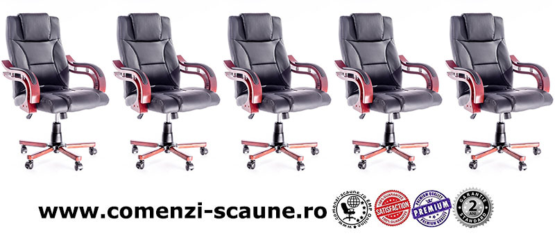 Scaune directoriale rezistente pe culoarea negru-355