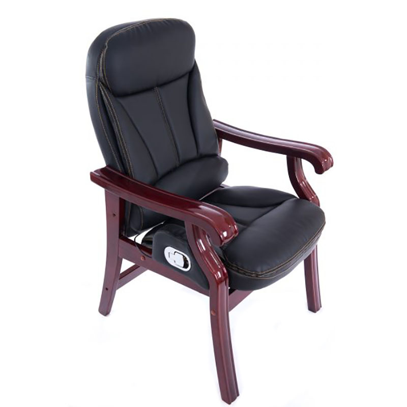 Scaun vizitator modern cu picioare din lemn-196-negru