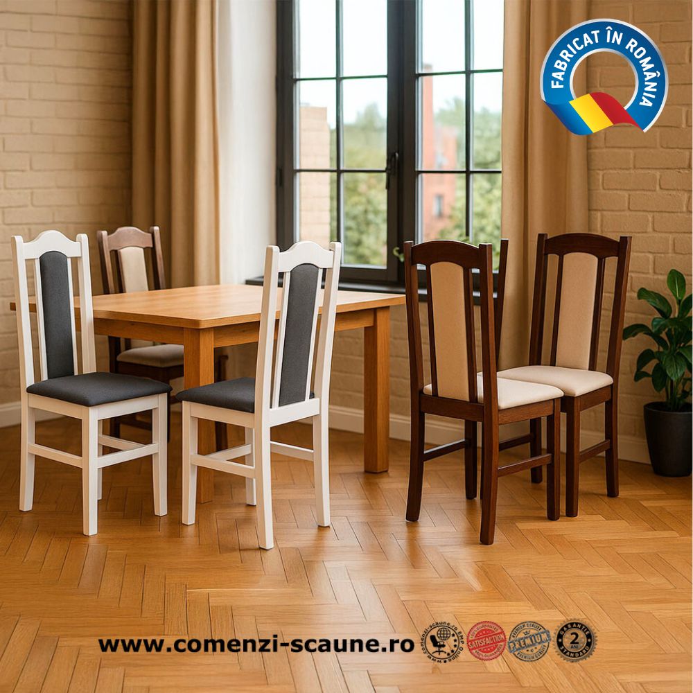 Scaune de lemn ieftine la comandă fabricate în România diverse culori