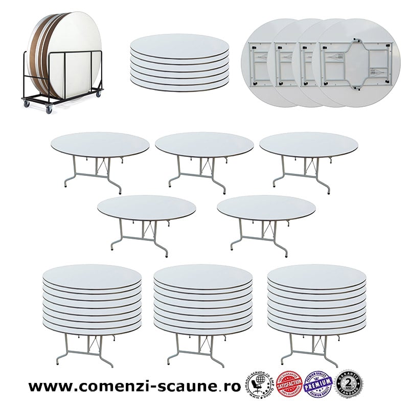 Mese HoReCa pentru diverse evenimente din MDF laminat Comenzi-Scaune