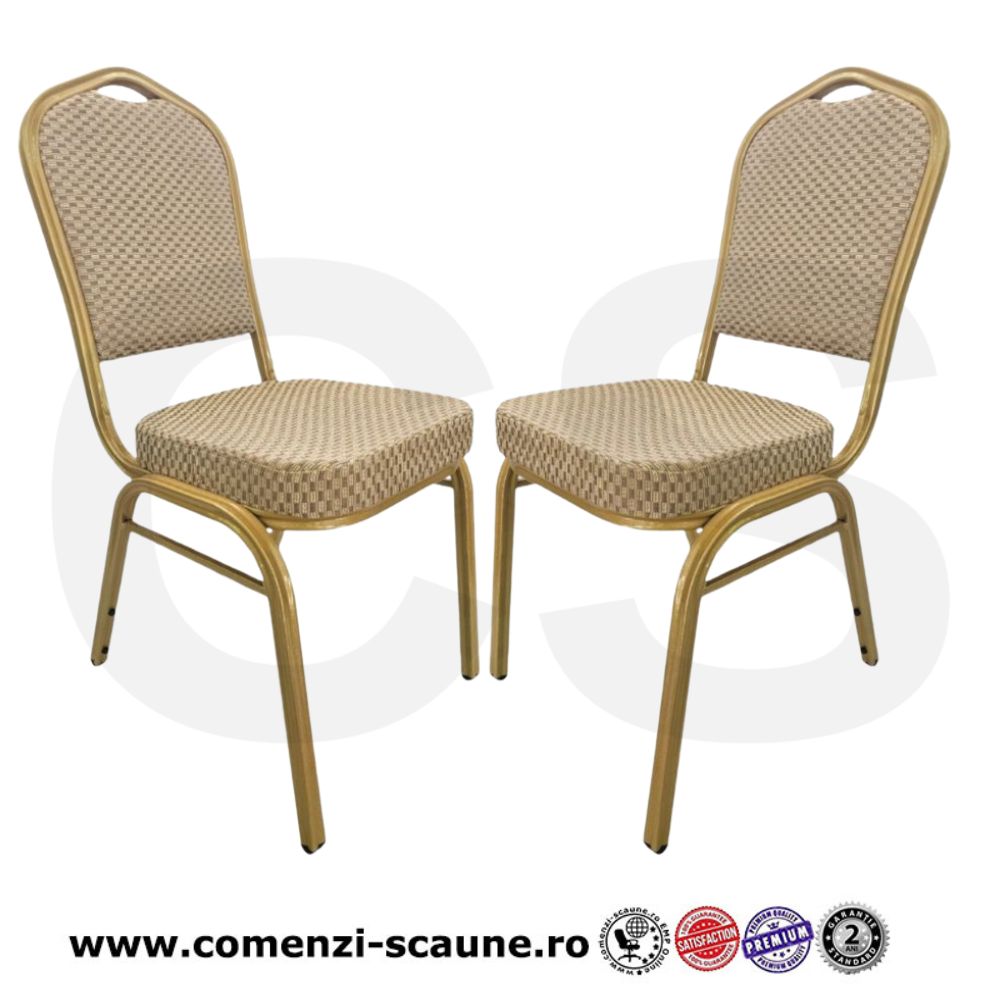 Scaune conferință, evenimente Horeca S Crem, cadru auriu 2