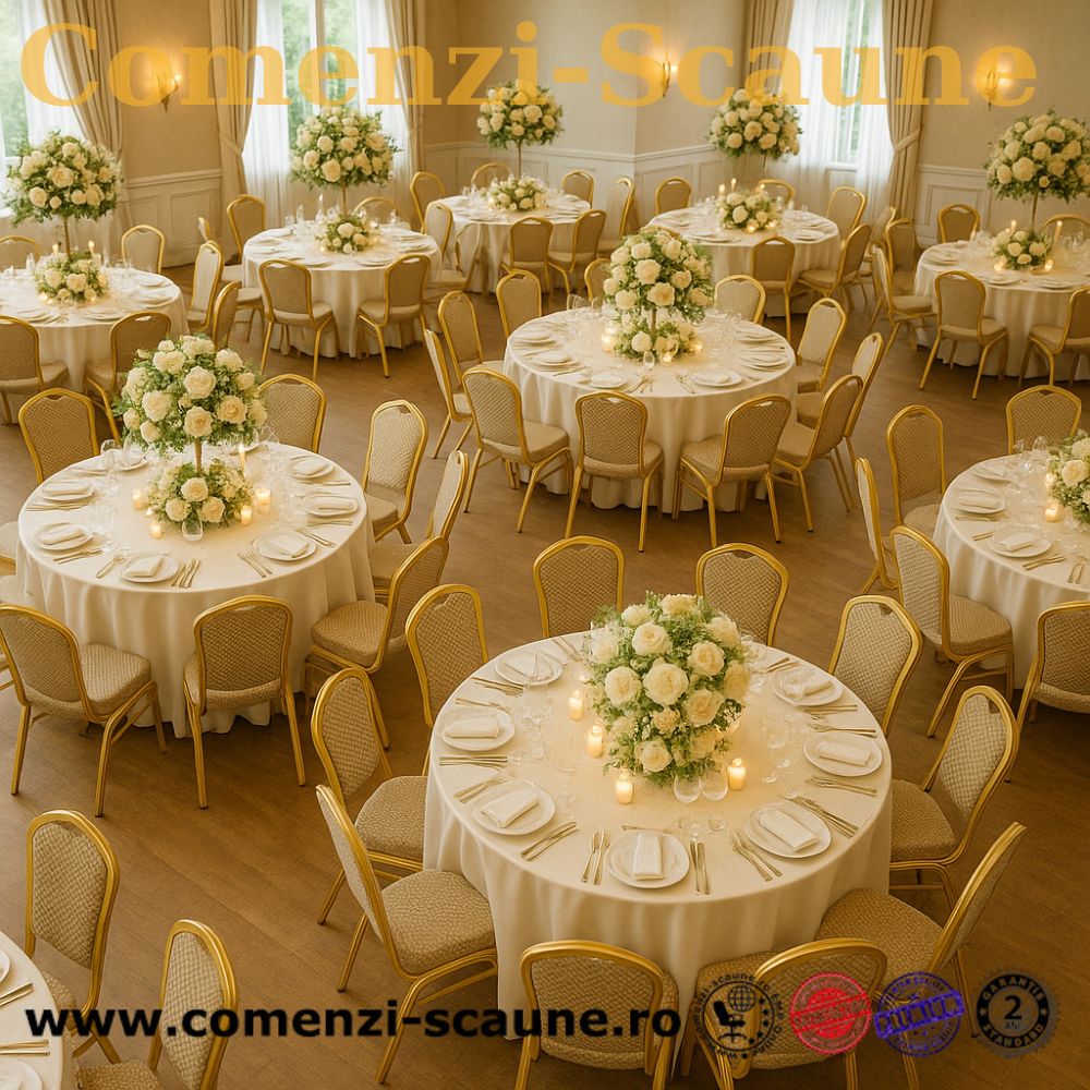 Scaune pentru conferință, diverse evenimente HORECA SM culoarea Crem