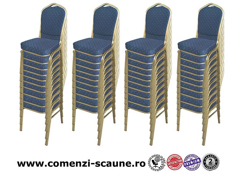 Set scaune de evenimente stivuibile 40 bucați-albastru-1