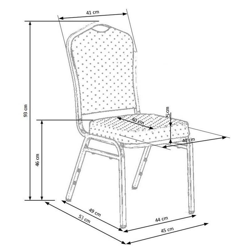 dimensiune scaun de evenimente-comenzi scaune