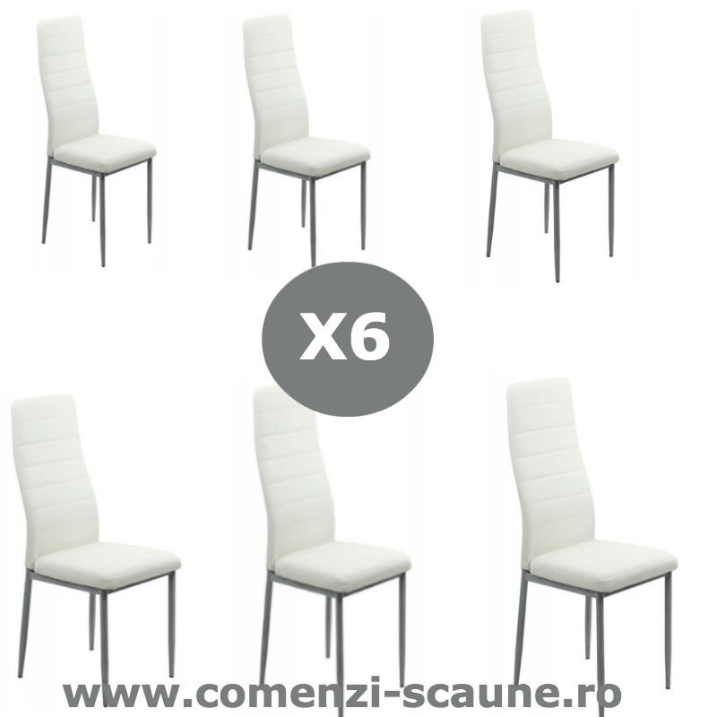 Set-6-scaune-bucatarie-alb